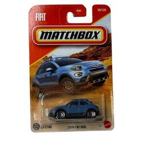 Matchbox 2016 Fiat 500X Blue SUV Die-Cast Collectible New on Card